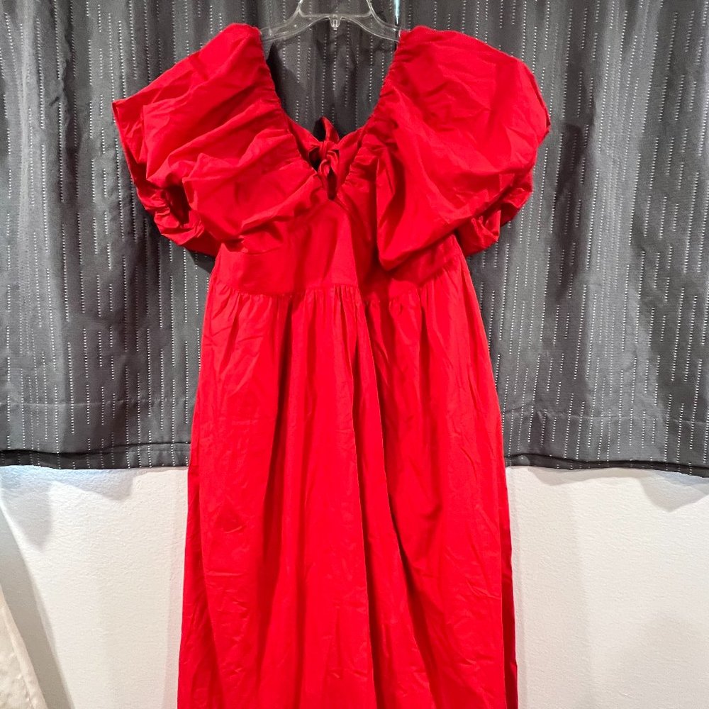 JCrew Cecily Dress in Cotton Poplin - Candy Apple Red - Size 24 NWT